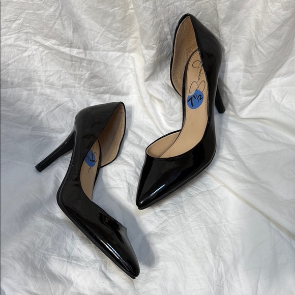 Women’s Jessica Simpson Black Shiny Patent Stiletto Heels. Size 7.5. - Picture 2 of 12